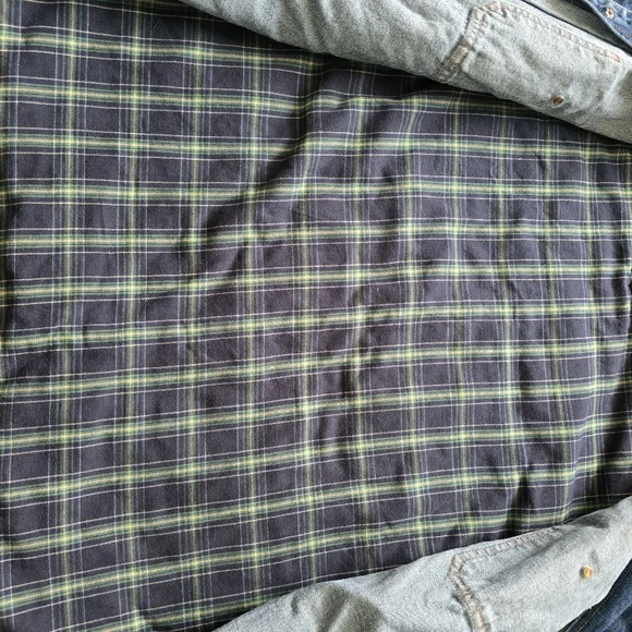 VINTAGE 90s Outbrook CHORE/BARNCOAT Blue Denim Corduroy  Utility Jacket L - Picture 4 of 14